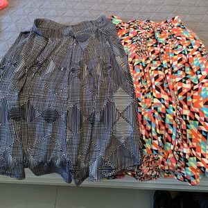 2 LulaRoe XS Madison skirts EUC